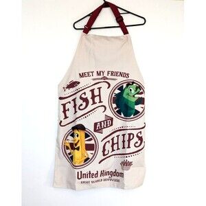 Disney Parks WDW Epcot World Showcase United Kingdom Fish And Chips Apron NWT